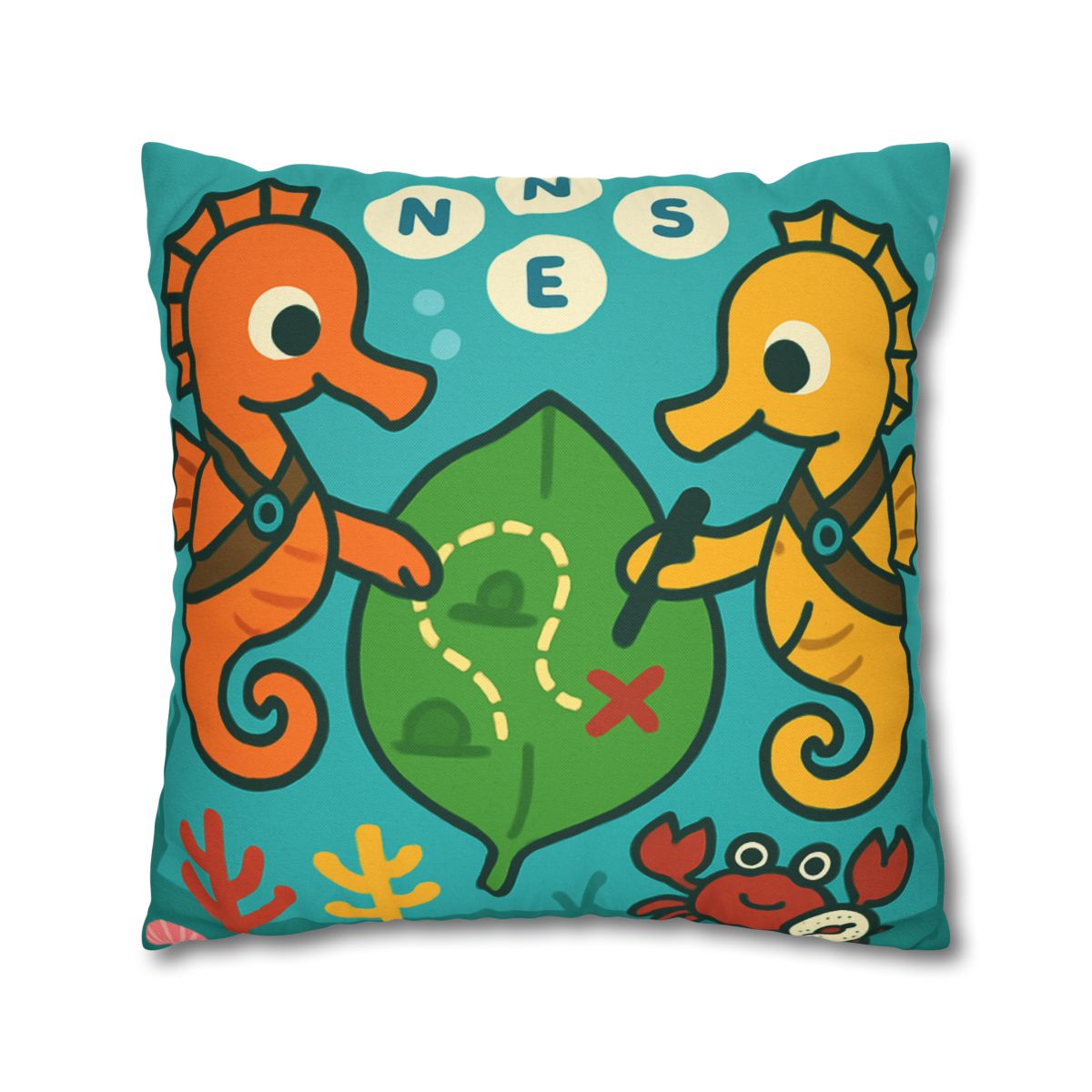 Underwater Map Makers The Seahorse Scouts custom pillow cases