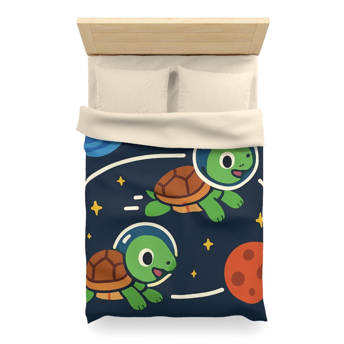 Time Dilation Turtle Race Across Star Track trendy bedroom duvets