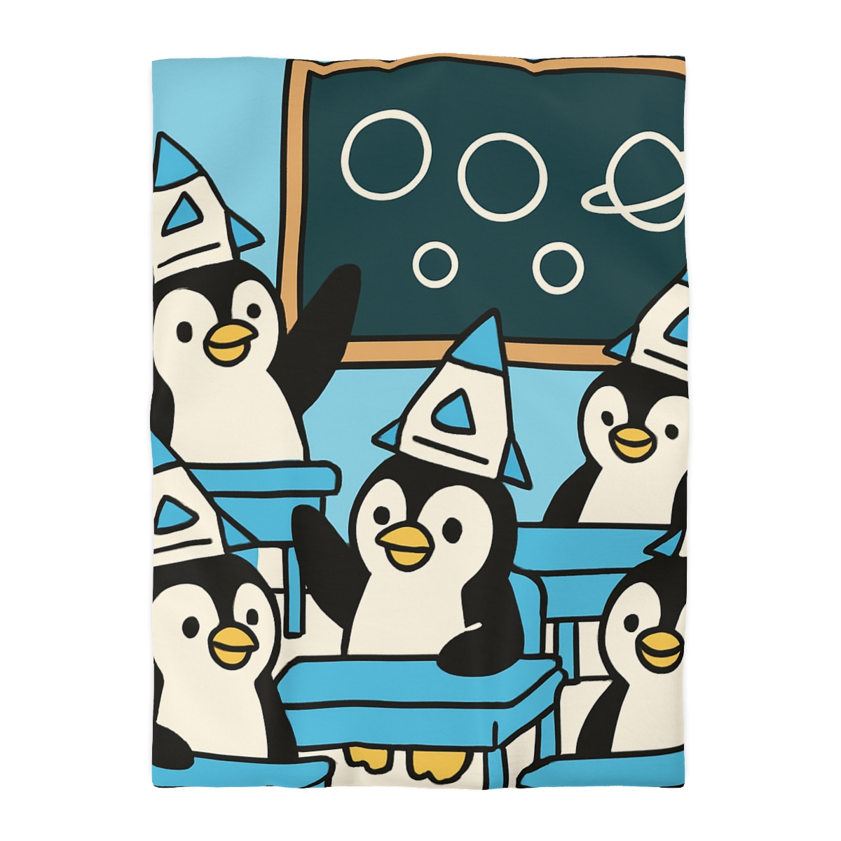 Rocket Penguin Class stylish duvet covers