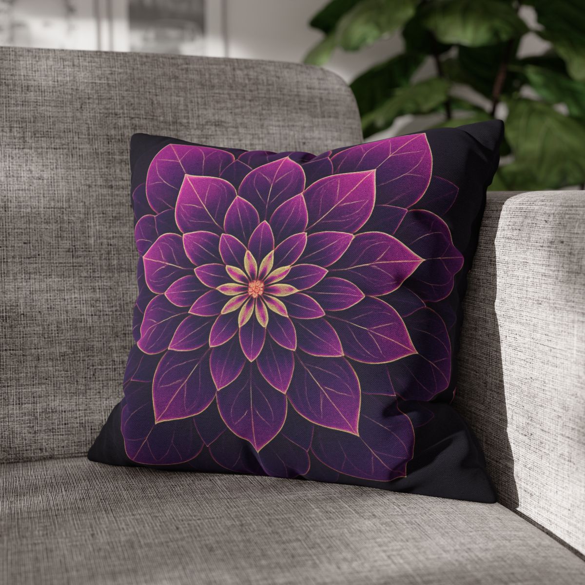 Petal Prism Mandala custom pillow cases