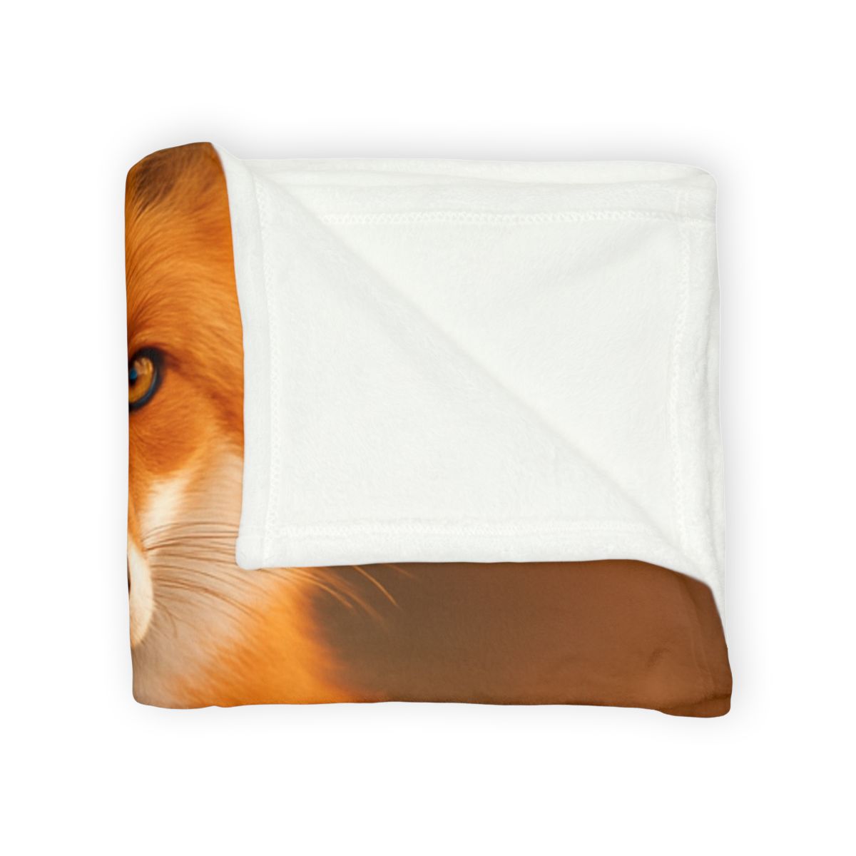 Crimson Whisper Red Fox personalized cozy blankets
