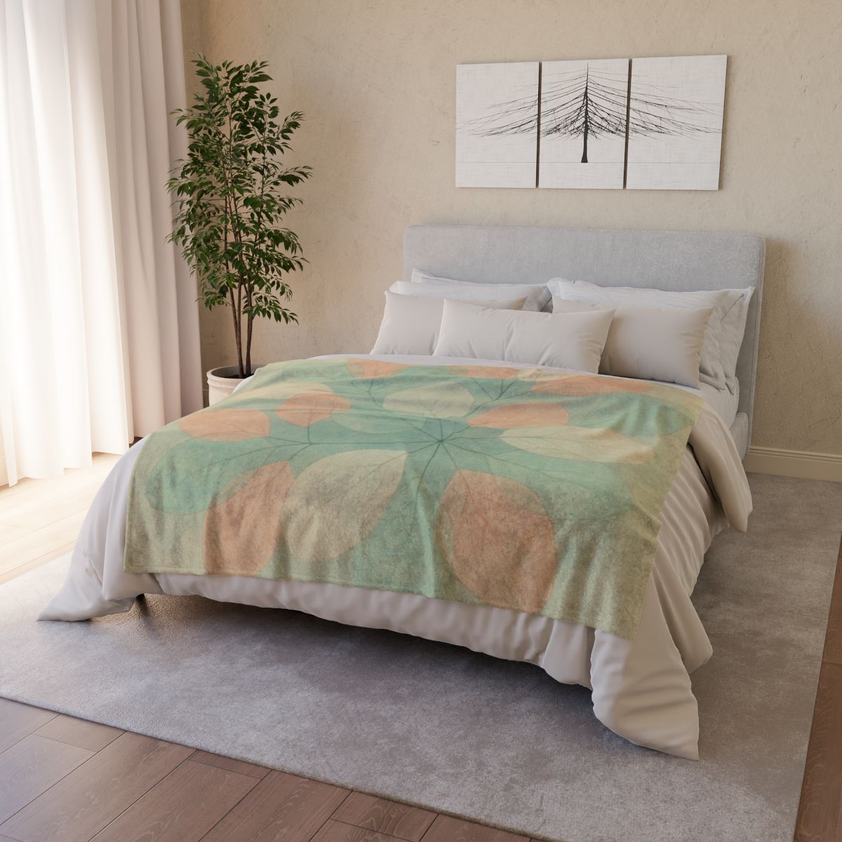 Petal Constellation Mesh designer printed blankets