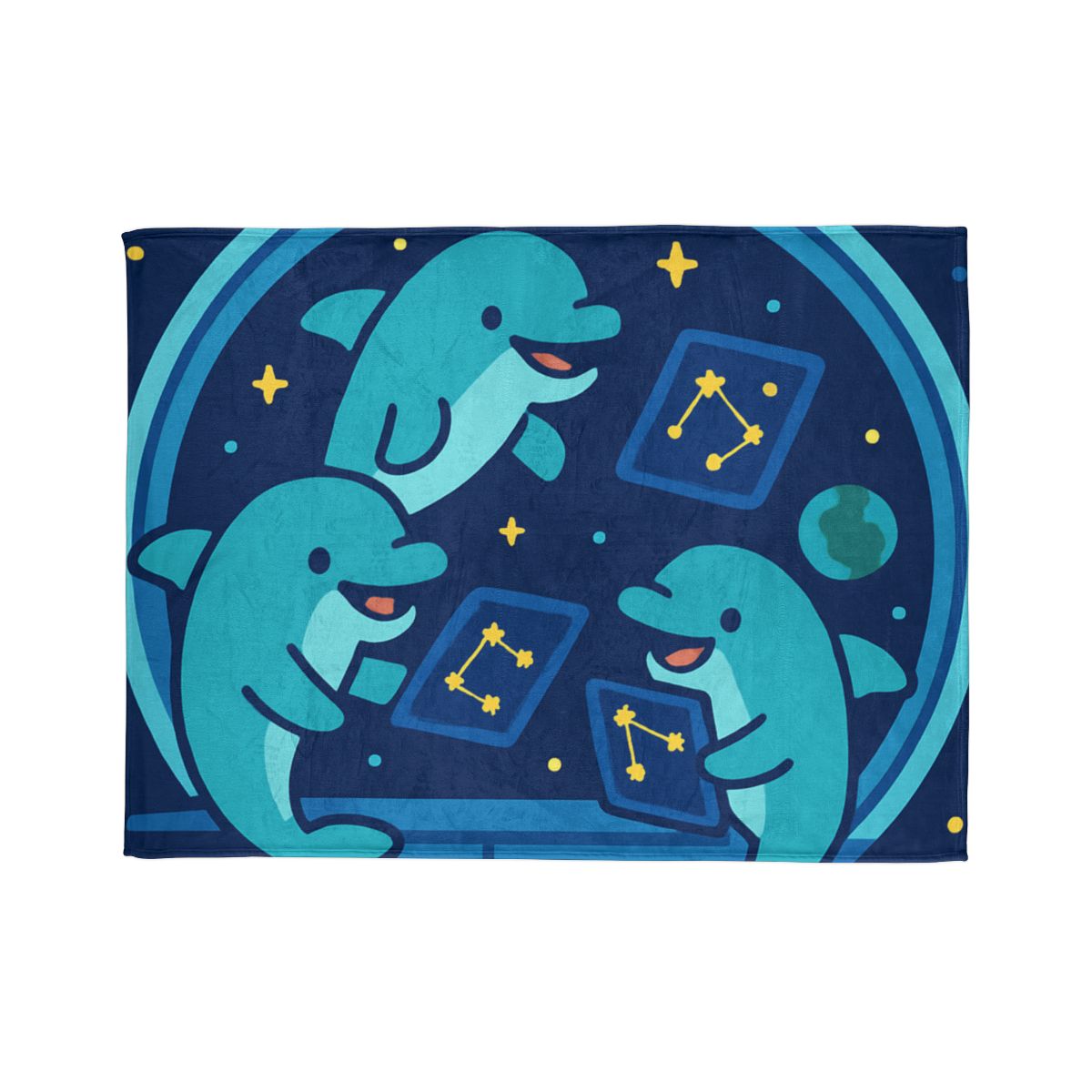 Cosmic Dolphin Classroom designer printed blankets