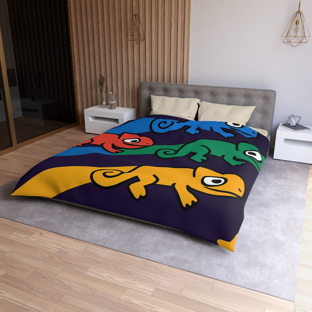 Comet Chameleons Color Changing Race stylish duvet covers
