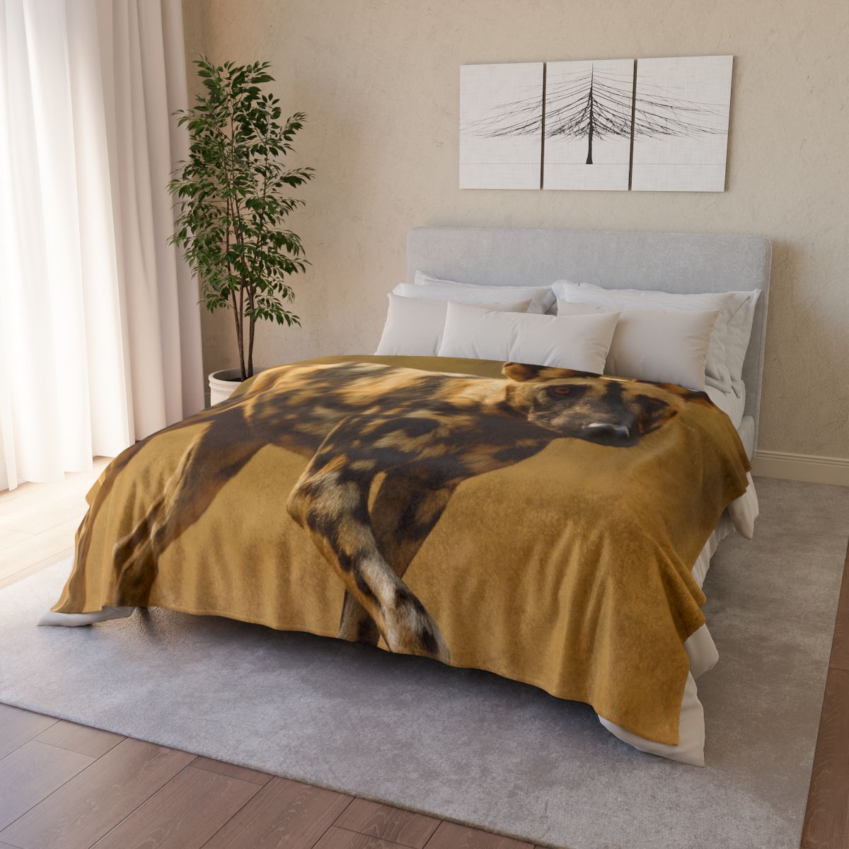 Pulse Trail Painted Dog decorative home blankets