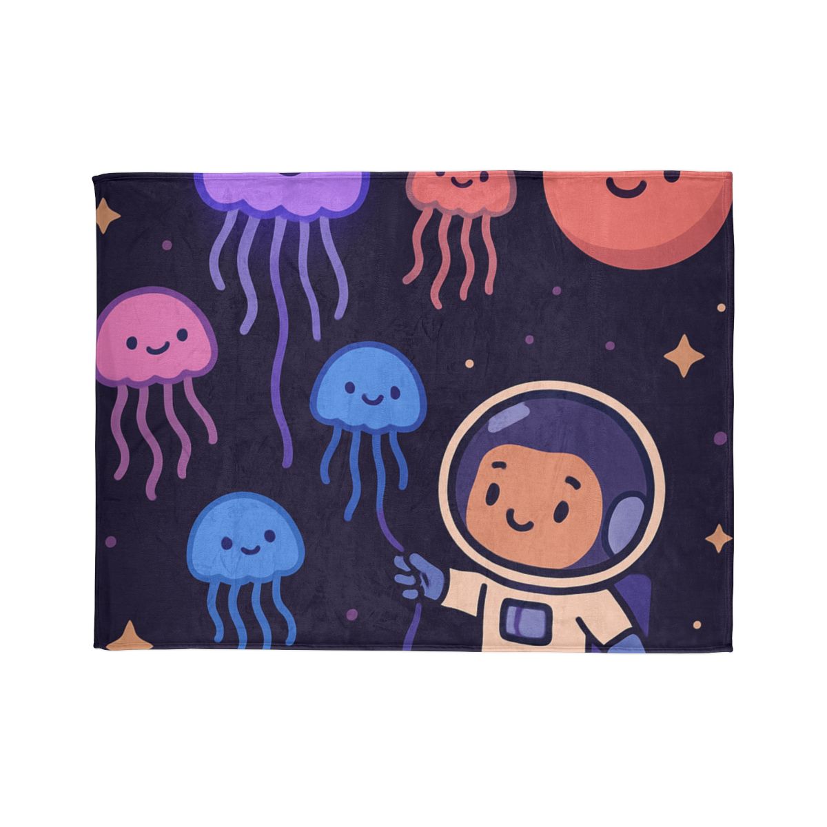Galaxy Garden Of Floating Jellyfish custom blankets
