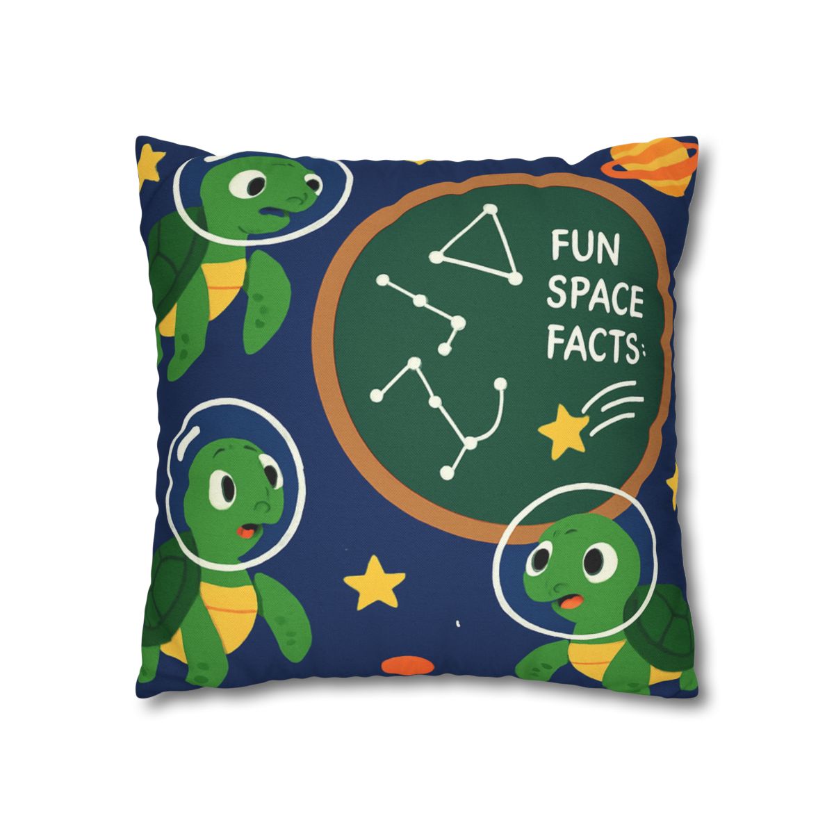 Space School Of Curious Sea Turtles custom pillow cases
