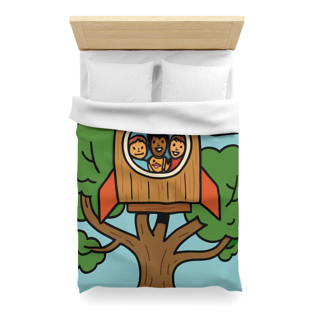 Time Traveling Treehouse Rocket trendy bedroom duvets