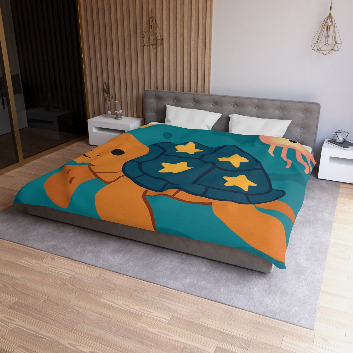 Starlight Sea Turtle Voyage stylish duvet covers