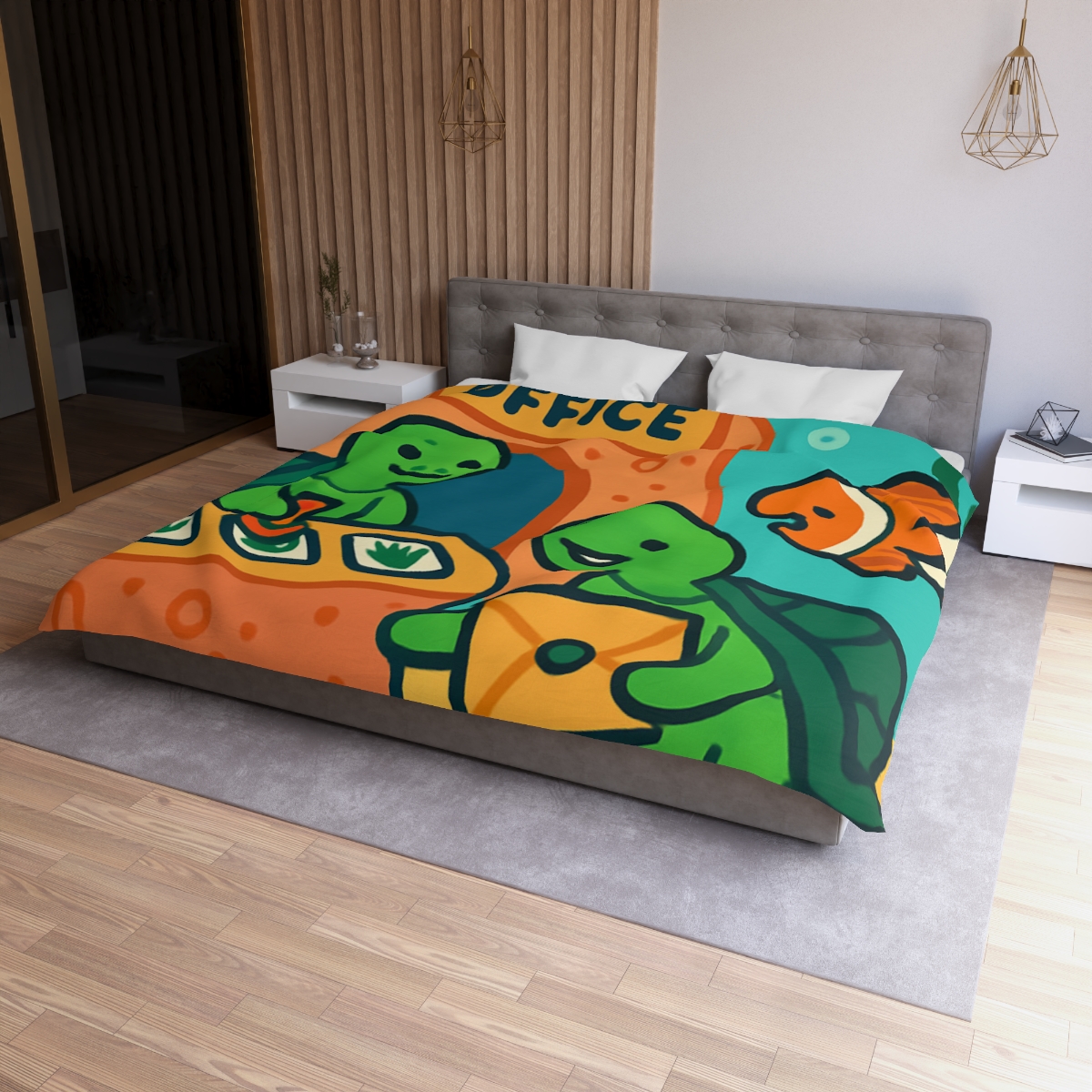 Coral Reef Post Office Run By Sea Turtles duvets for gifts