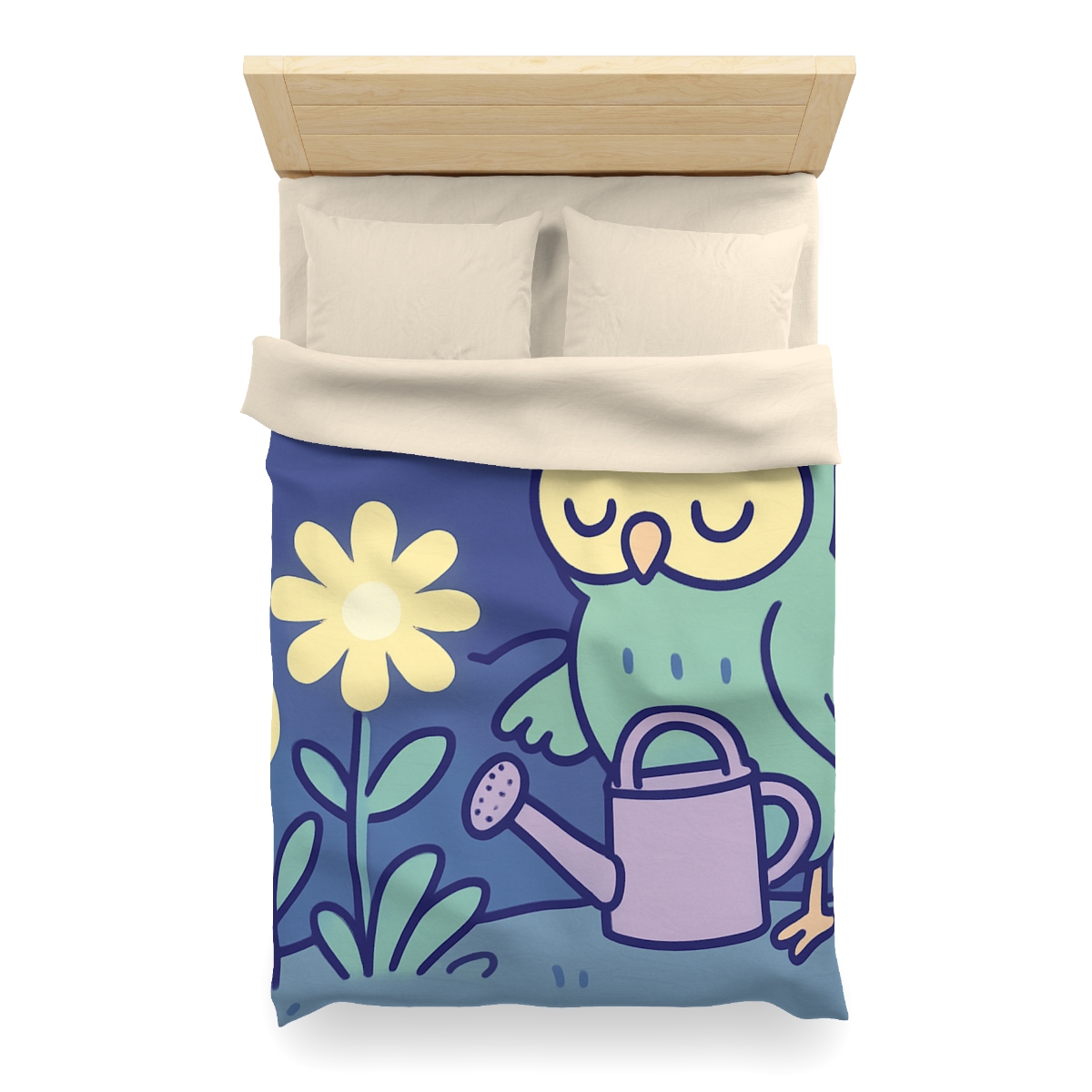 Moon Garden Owl designer printed duvets