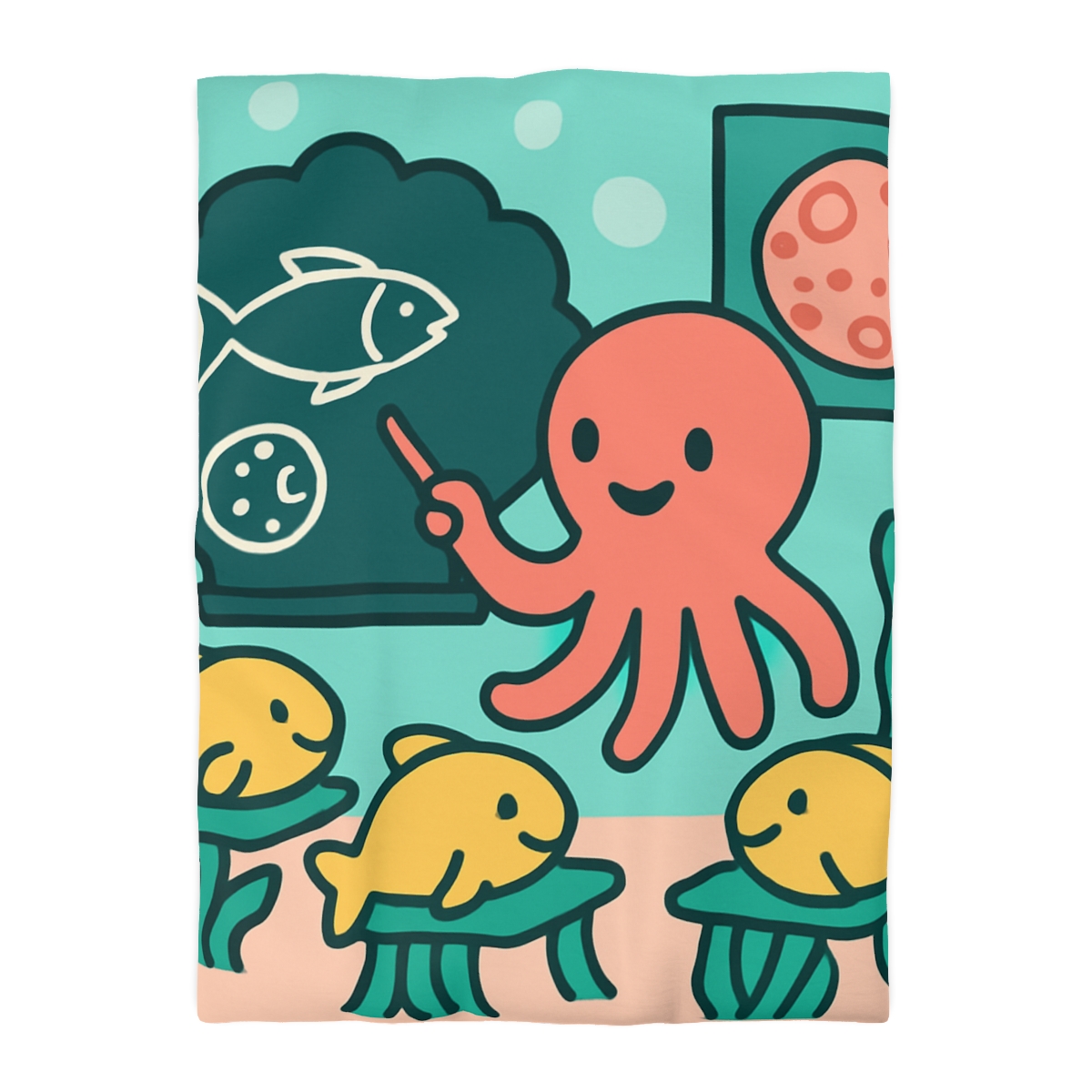 Cosmic Coral Classroom custom duvets