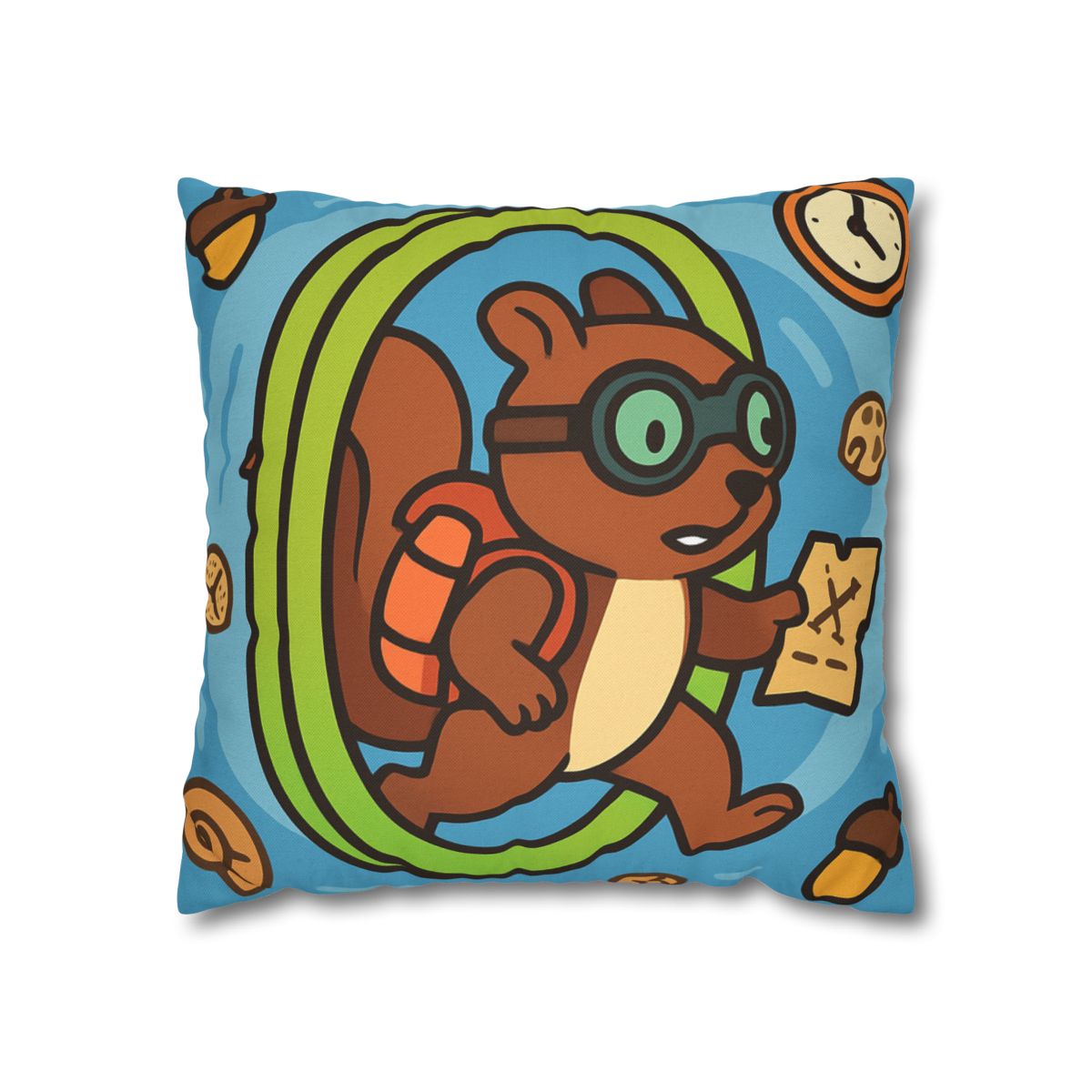 Time-Traveling Squirrel Explorer comfortable bedding pillow covers