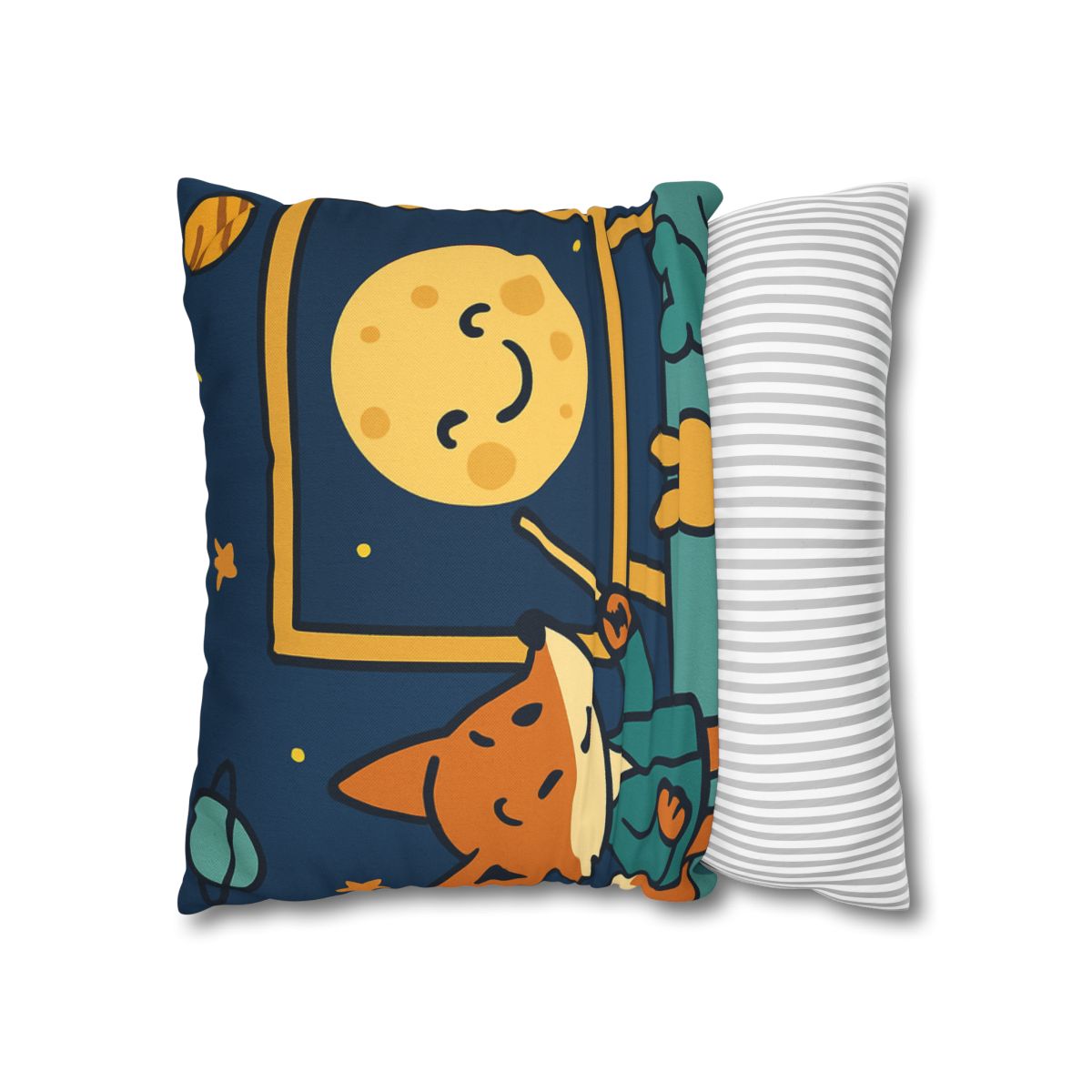 Stargazing Fox And Moon Classroom stylish decorative pillowcases