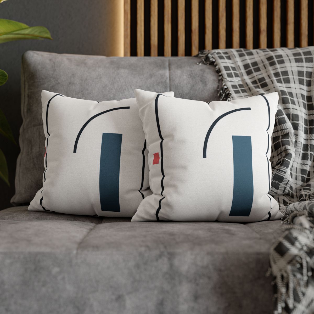 Split Frame With Rising Arc stylish decorative pillowcases