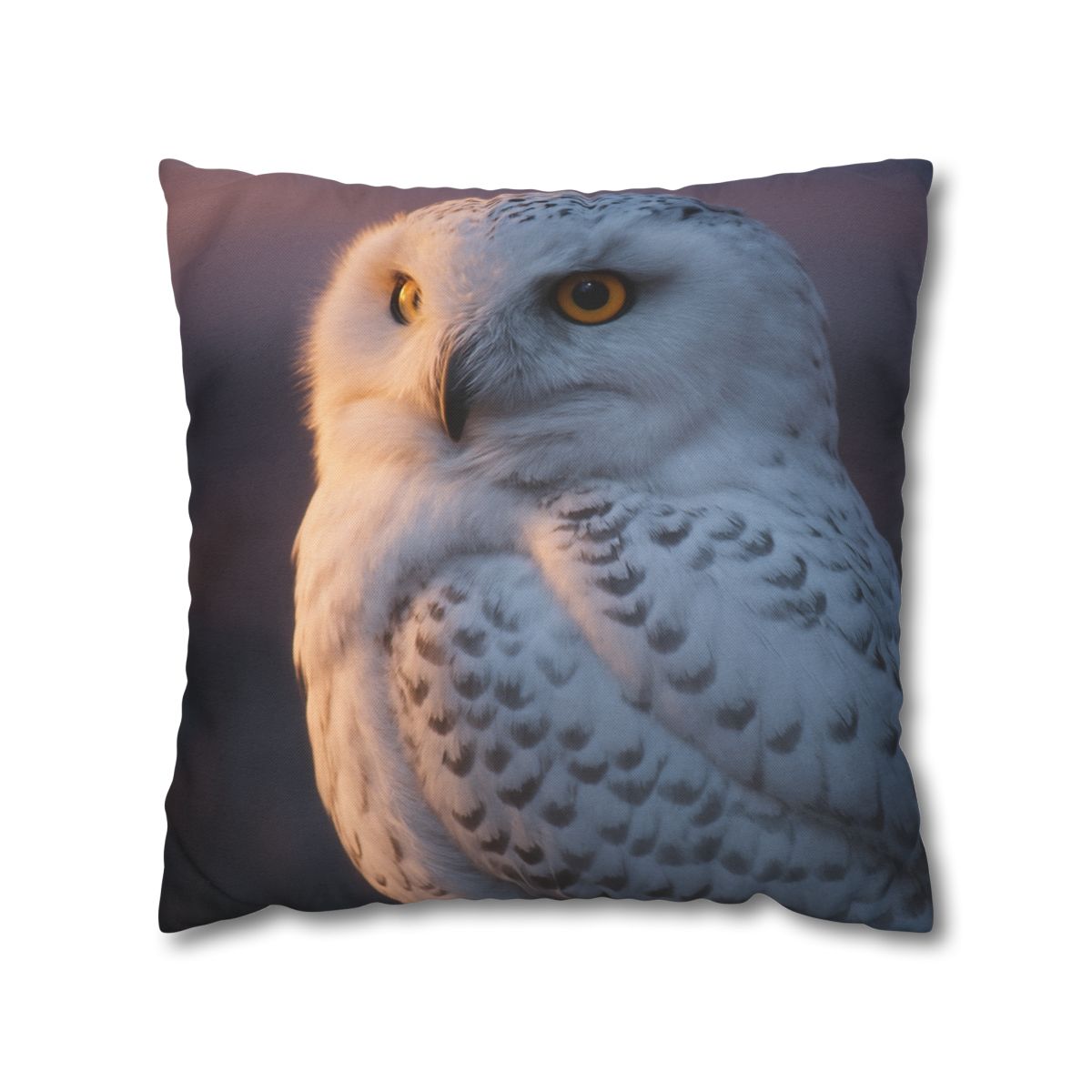 Twilight Watcher Snowy Owl trendy patterned pillow cases