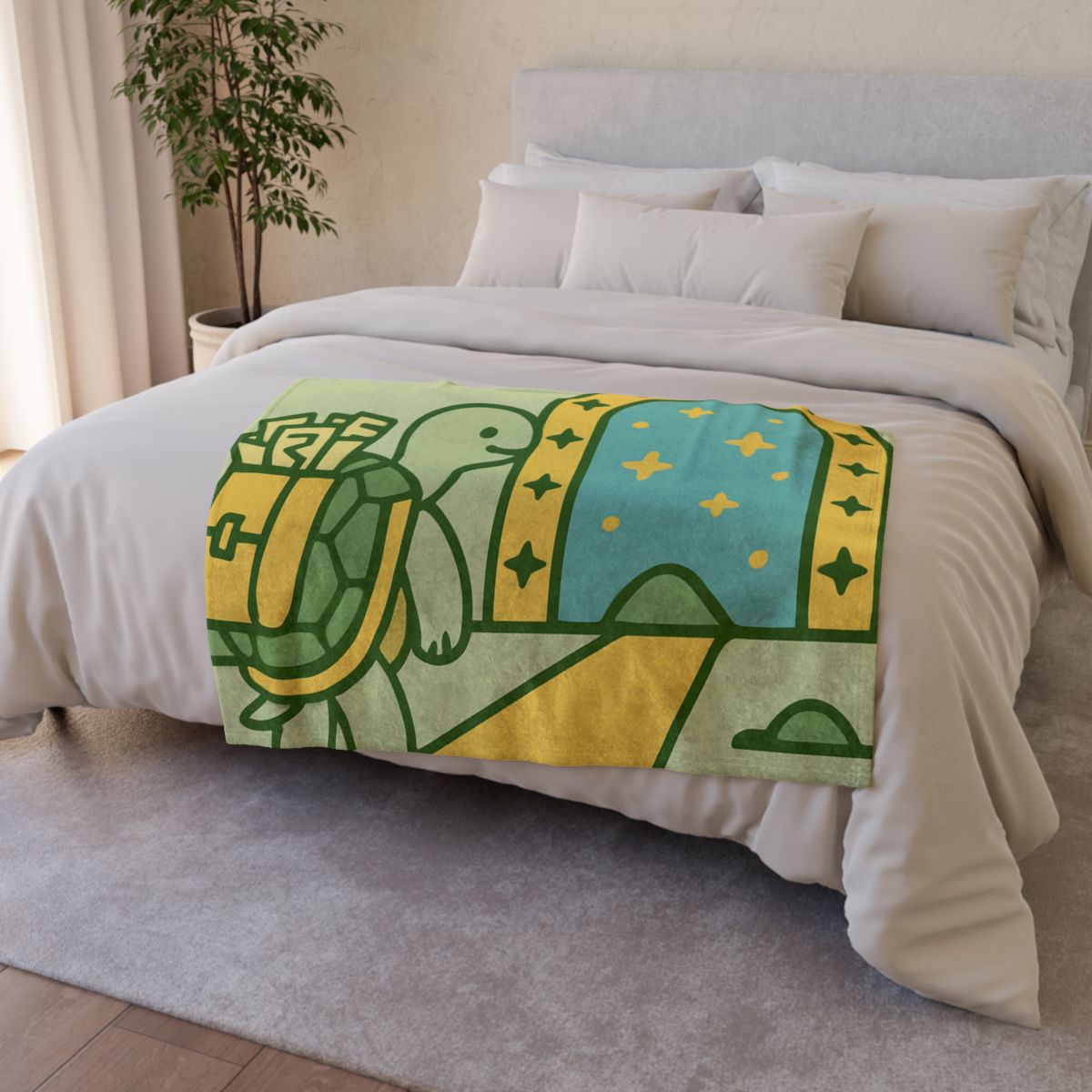 Time-Traveling Tortoise personalized cozy blankets
