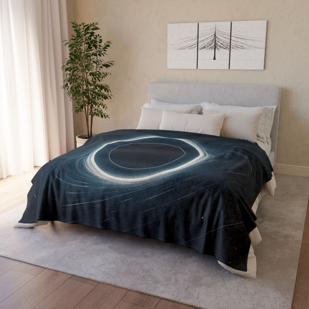 Gravitational Lens Mirage Arc designer printed blankets