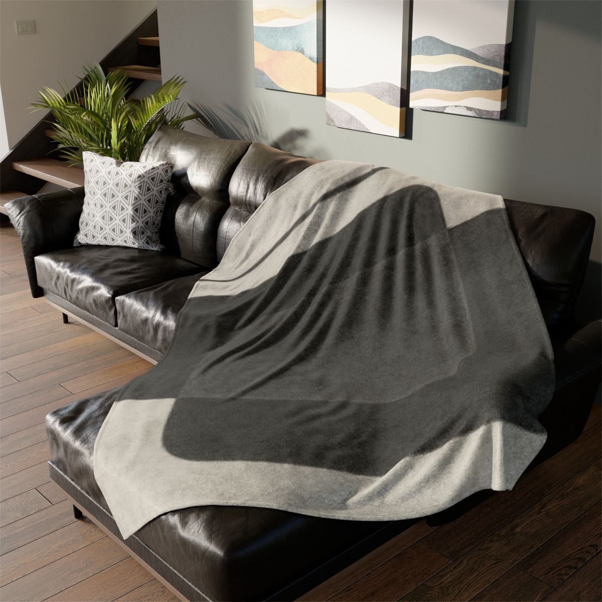 Offset Rectangle Harmony decorative home blankets