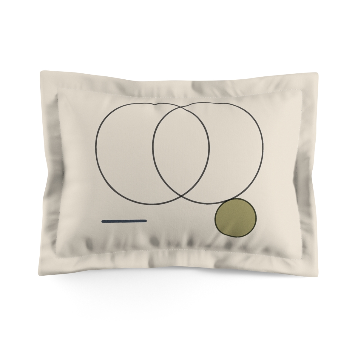 Three Circles With Shared Edge soft plush pillows