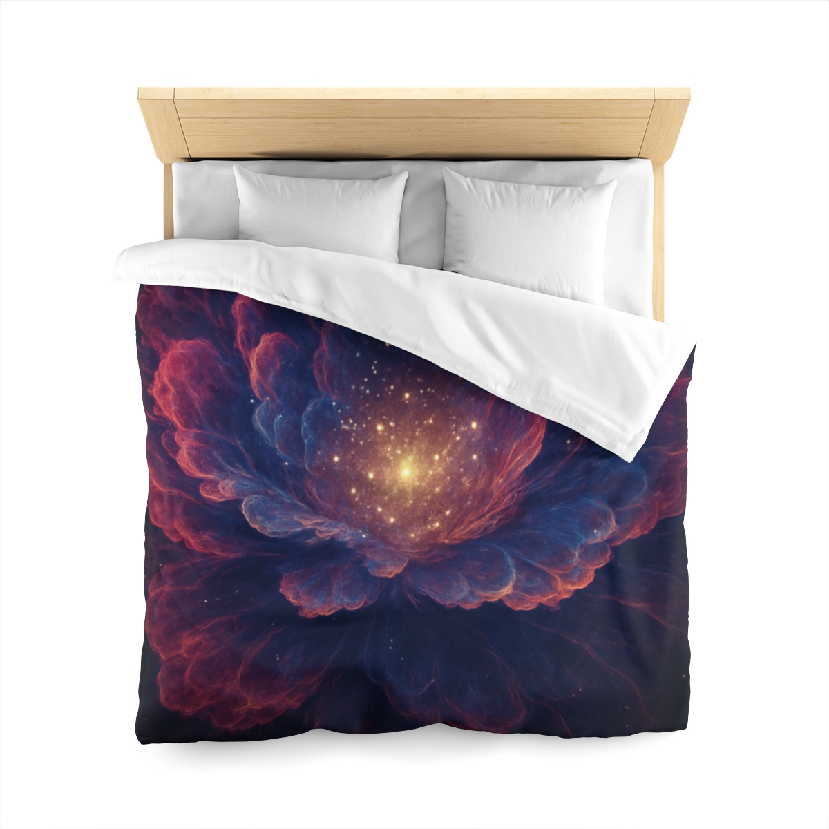 Fractal Nebula Bloom custom duvets