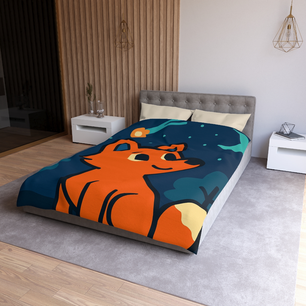 Starlight Forest Fox custom duvets