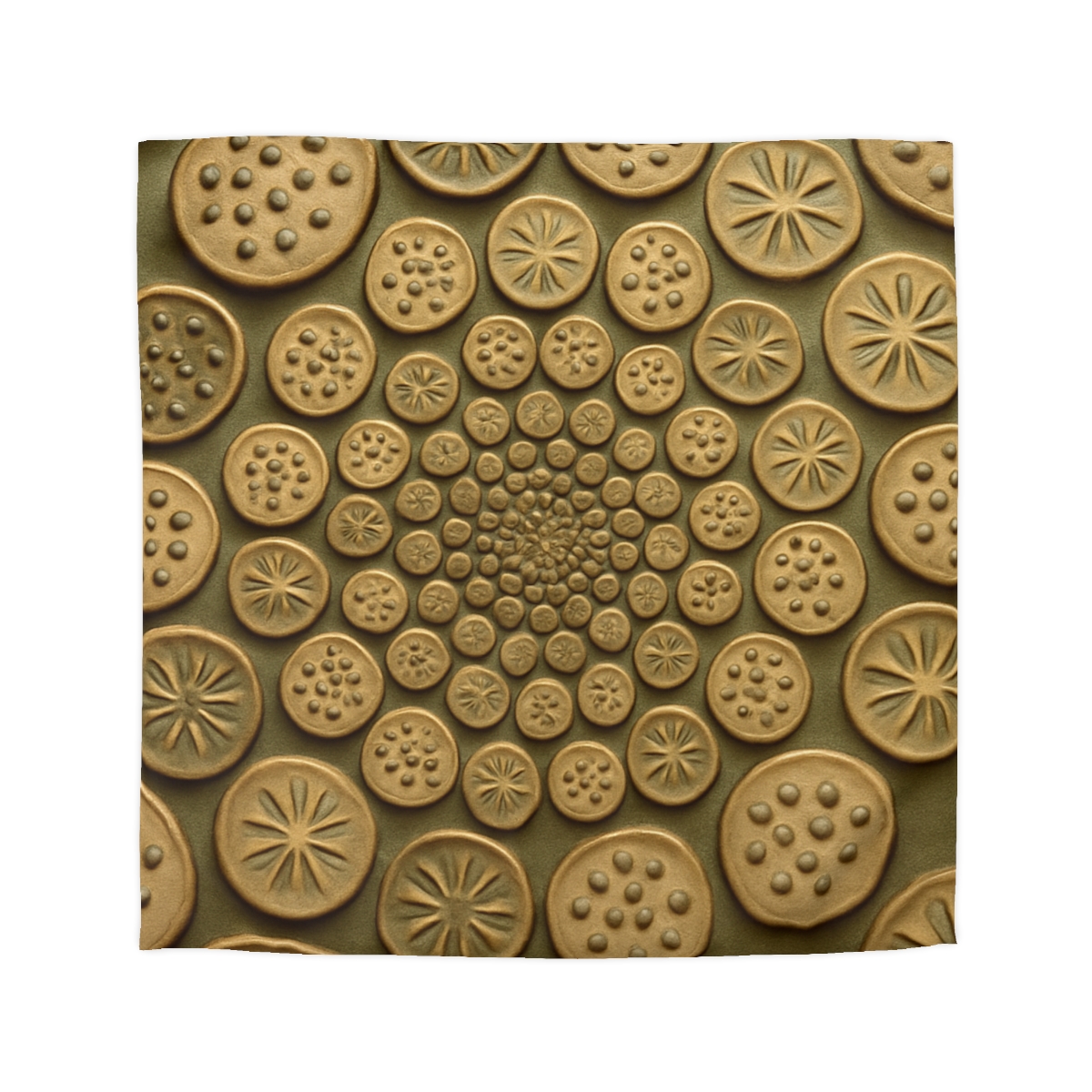 Seed Pod Micro Spiral Array designer printed duvets