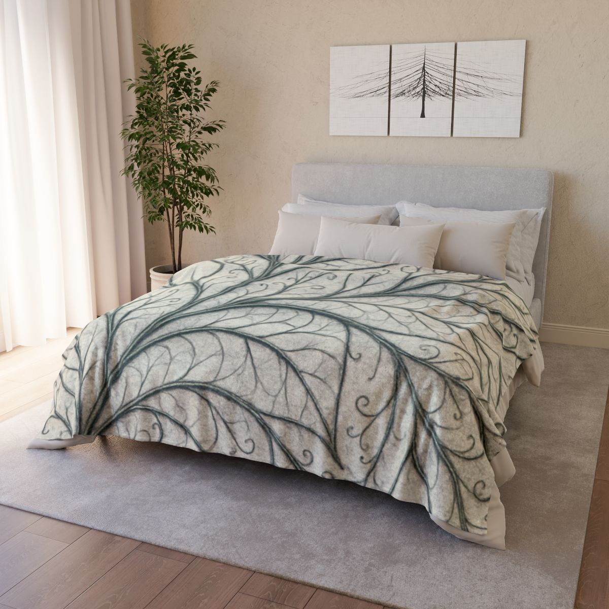 Veinwork Nebula Filigree designer printed blankets