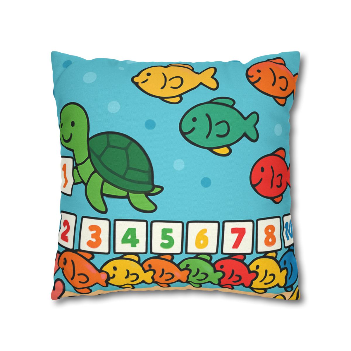 Coral Reef Number Parade personalized pillow covers