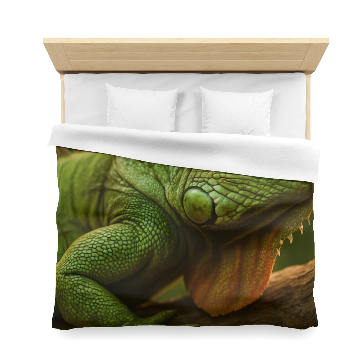 Orbit Glow Green Iguana custom duvets