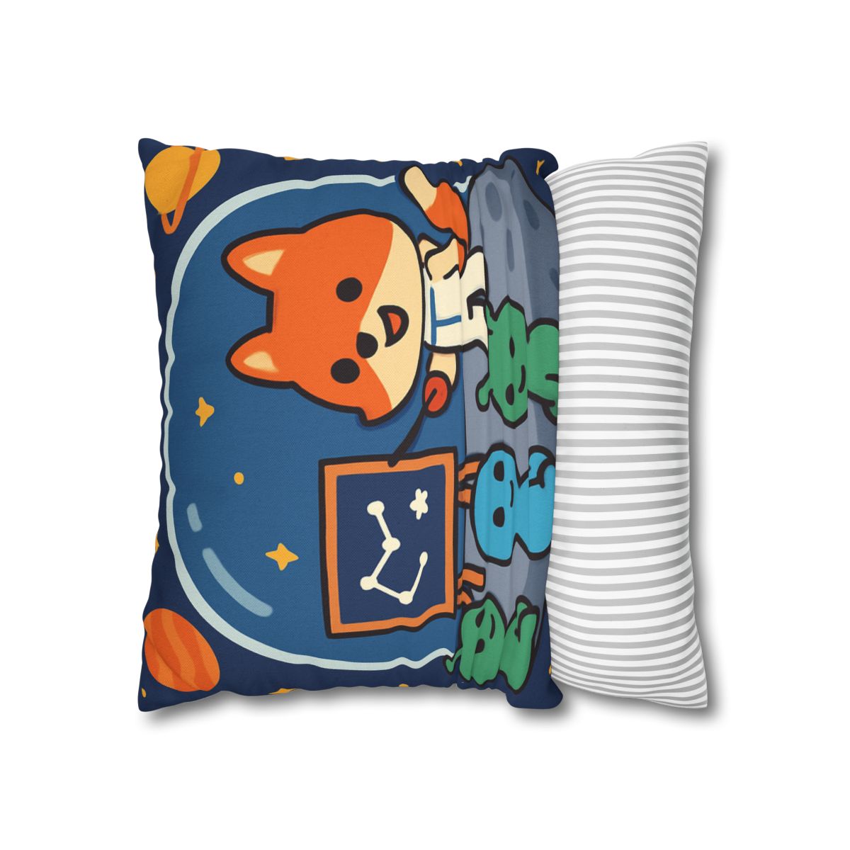 Comet Classroom With Curious Space Fox comfortable bedding pillow covers