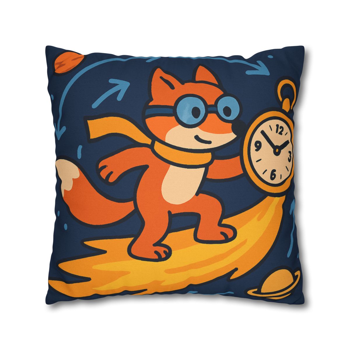 Time Traveling Comet Fox designer print pillow cases