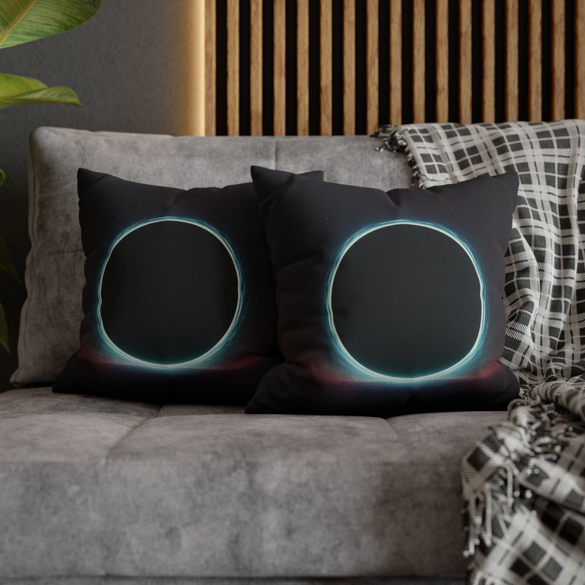 Black Horizon Silhouette designer print pillow cases