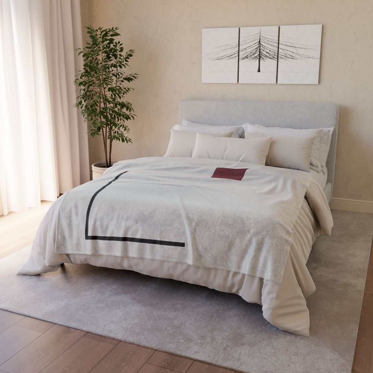 Corner Frame With Floating Square unique gift blankets