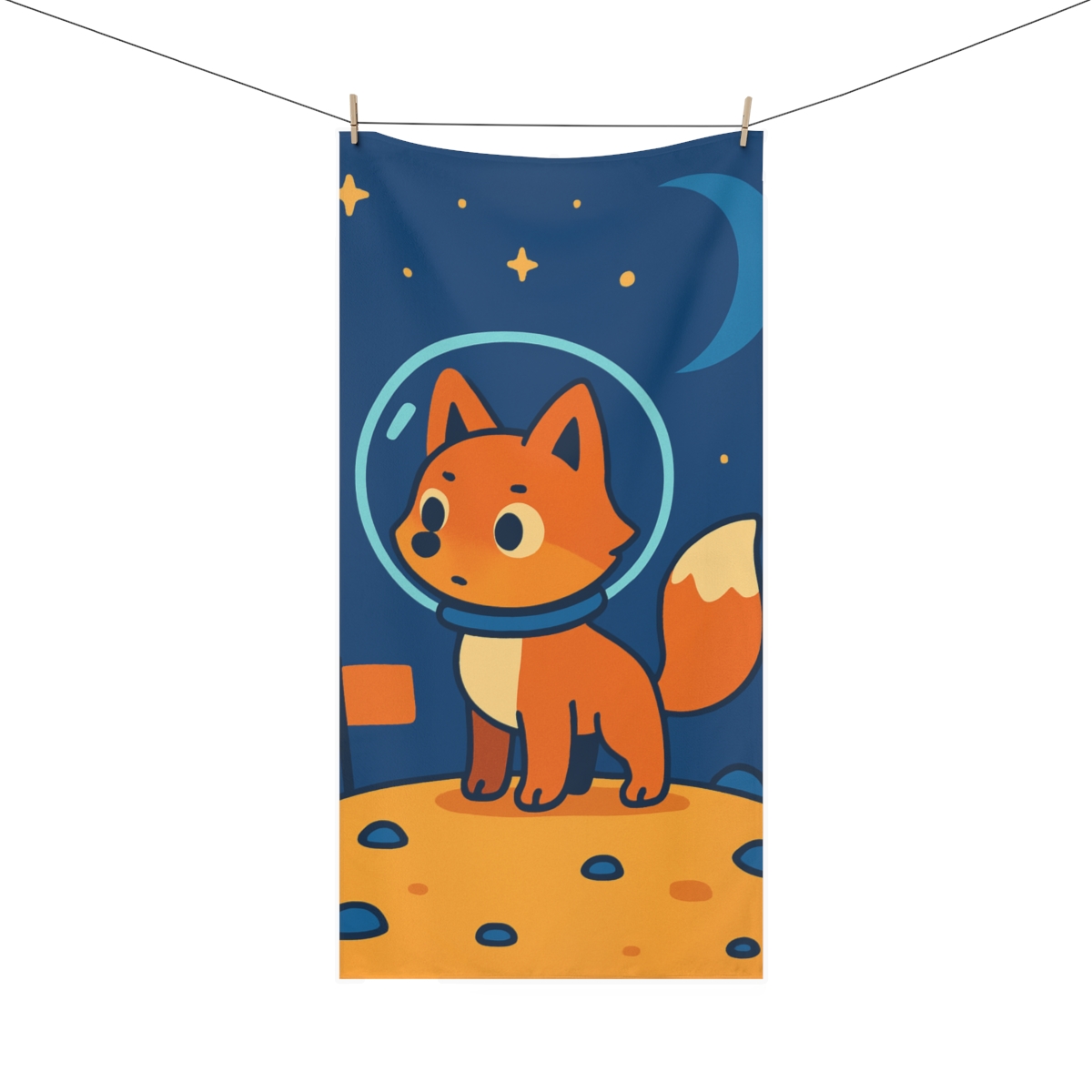 Starlight Explorer Fox soft cotton towels