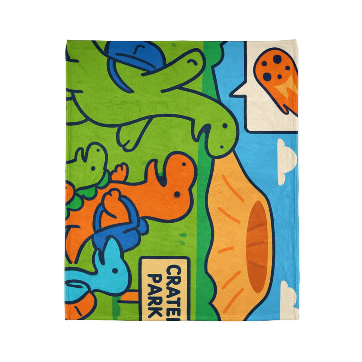 Cosmic Dino Field Trip soft fleece blankets