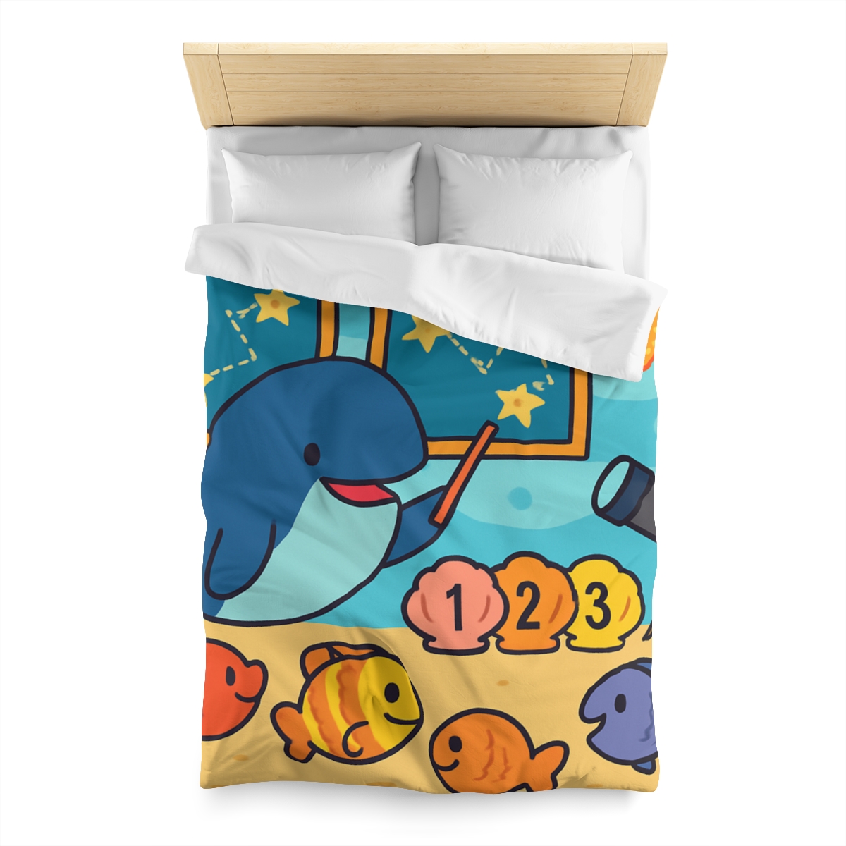 Cosmic Coral Classroom unique patterned duvets