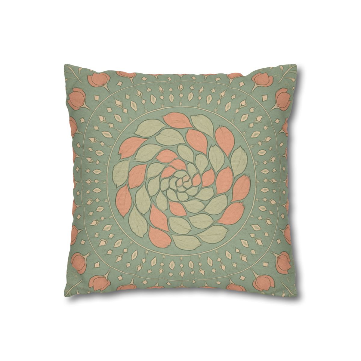 Bud Spiral Mandala designer print pillow cases