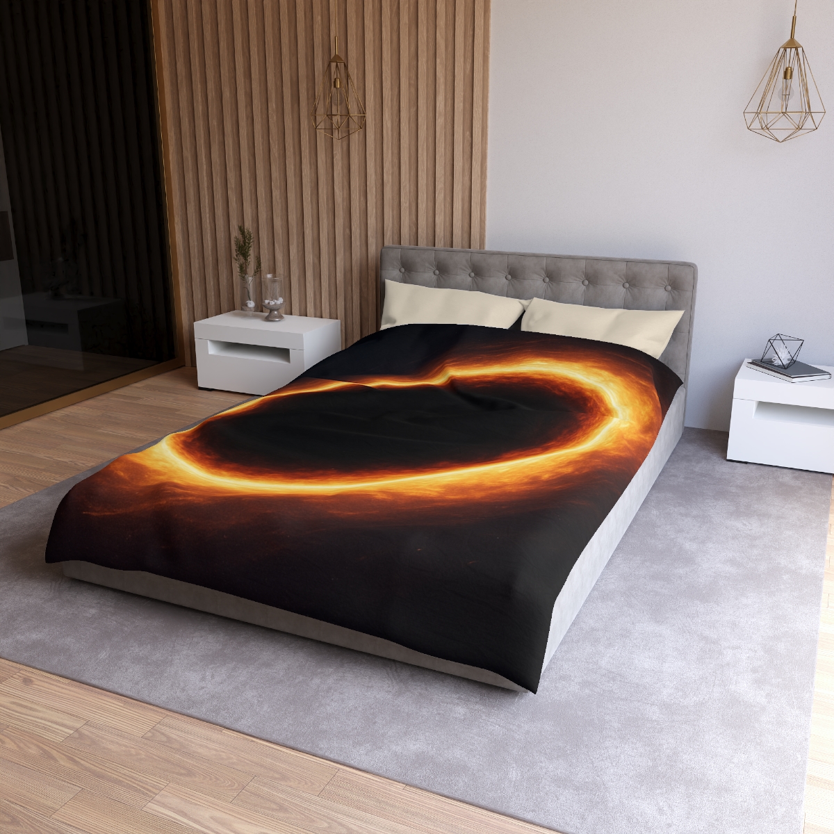 Horizon Halo Singularity designer printed duvets
