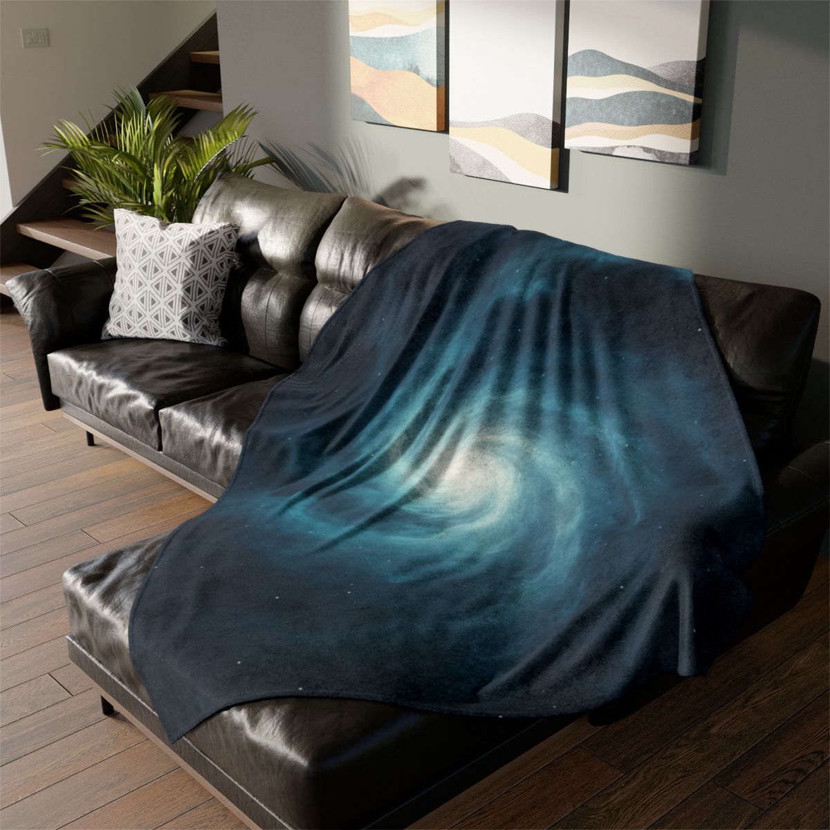 Nebula Spiral Haze personalized cozy blankets