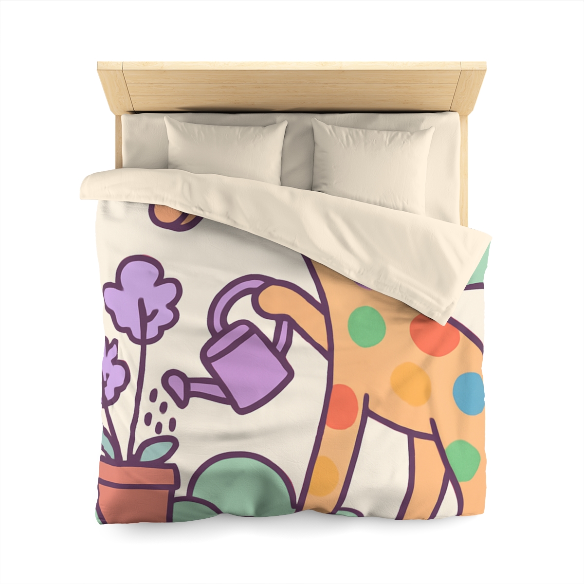 Cloud Garden With Rainbow Giraffe warm winter duvets