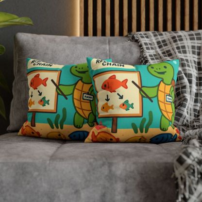 Coral Classroom Sea Turtle Guide trendy patterned pillow cases