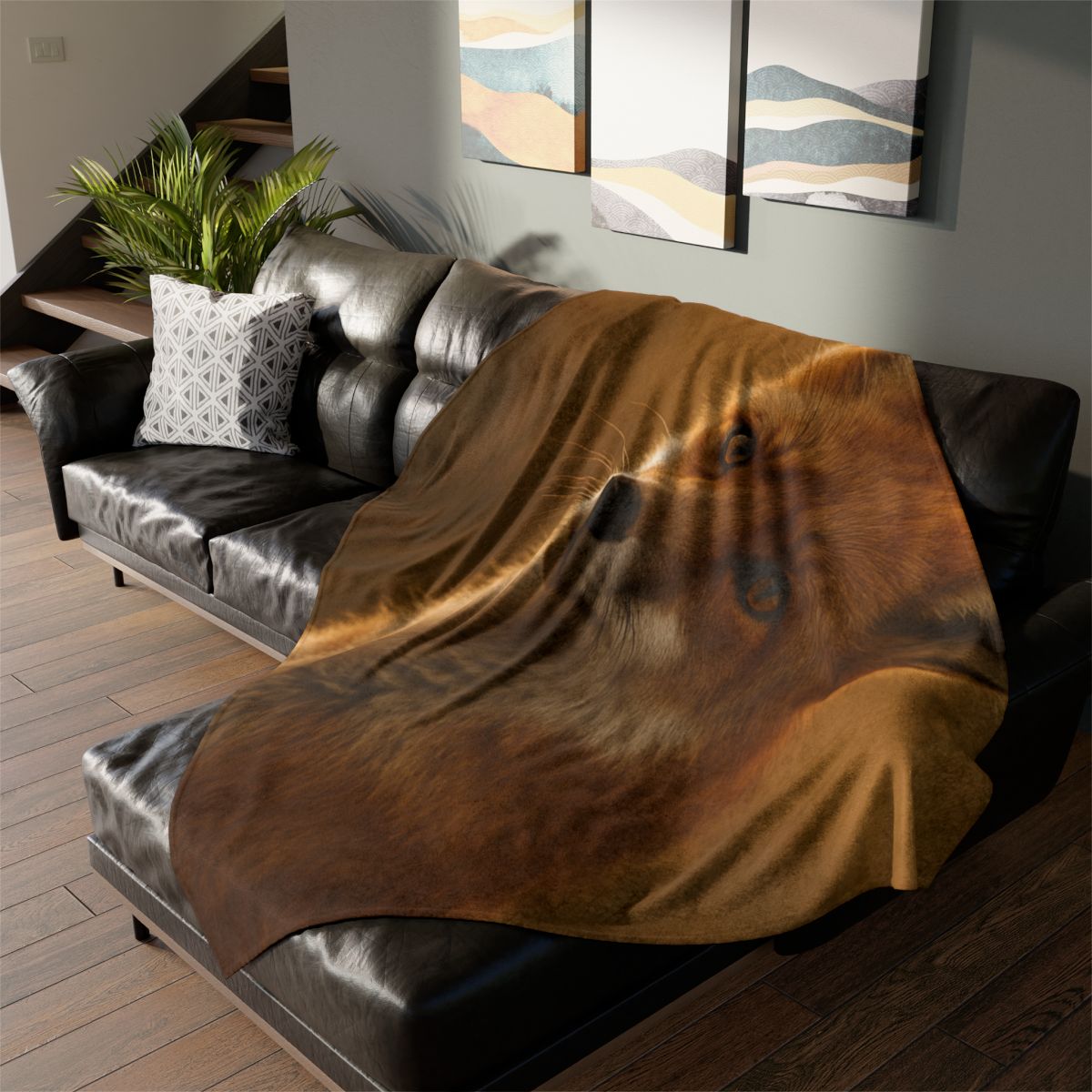 Crimson Whisper Red Fox soft fleece blankets