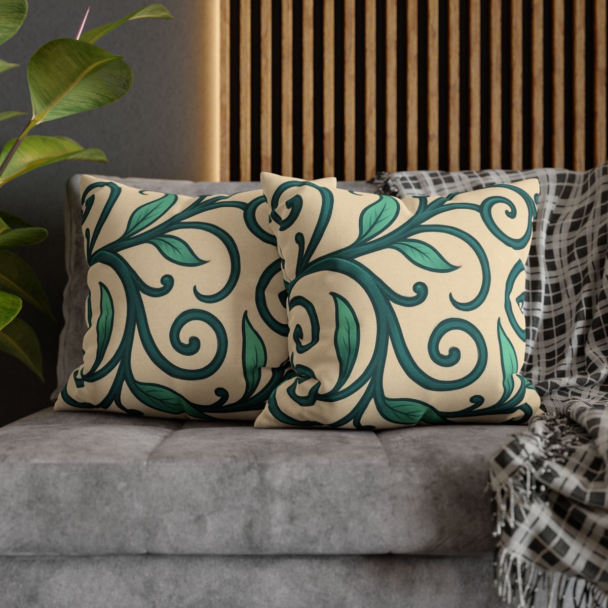 Curling Tendril Frieze custom pillow cases