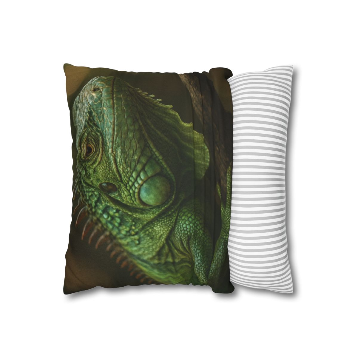 Starlit Stillness Green Iguana trendy patterned pillow cases