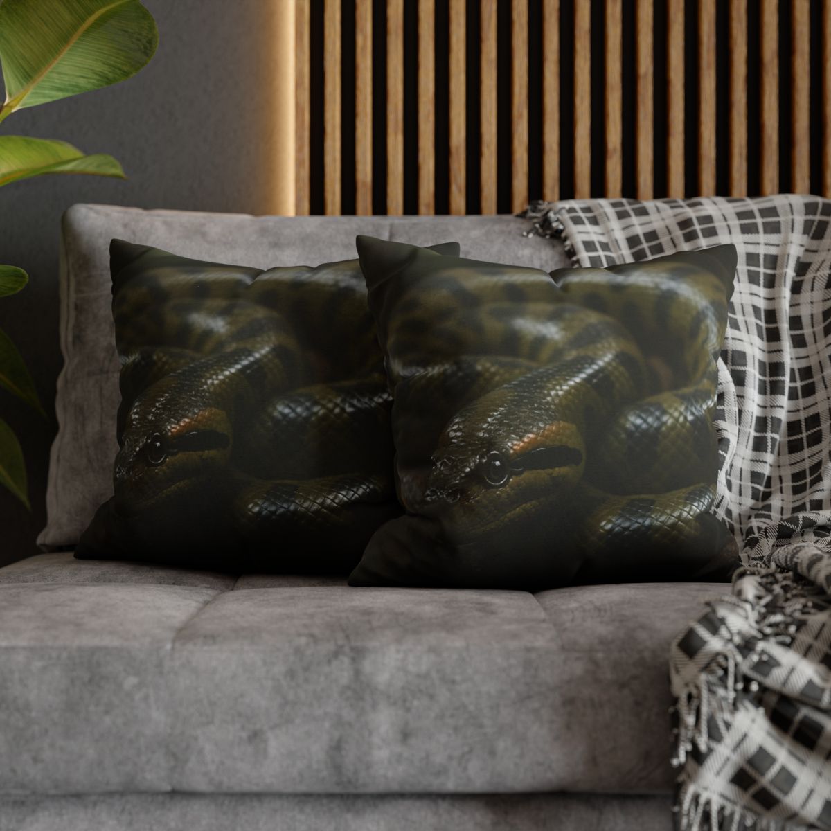 Shadow Coil Green Anaconda comfortable bedding pillow covers
