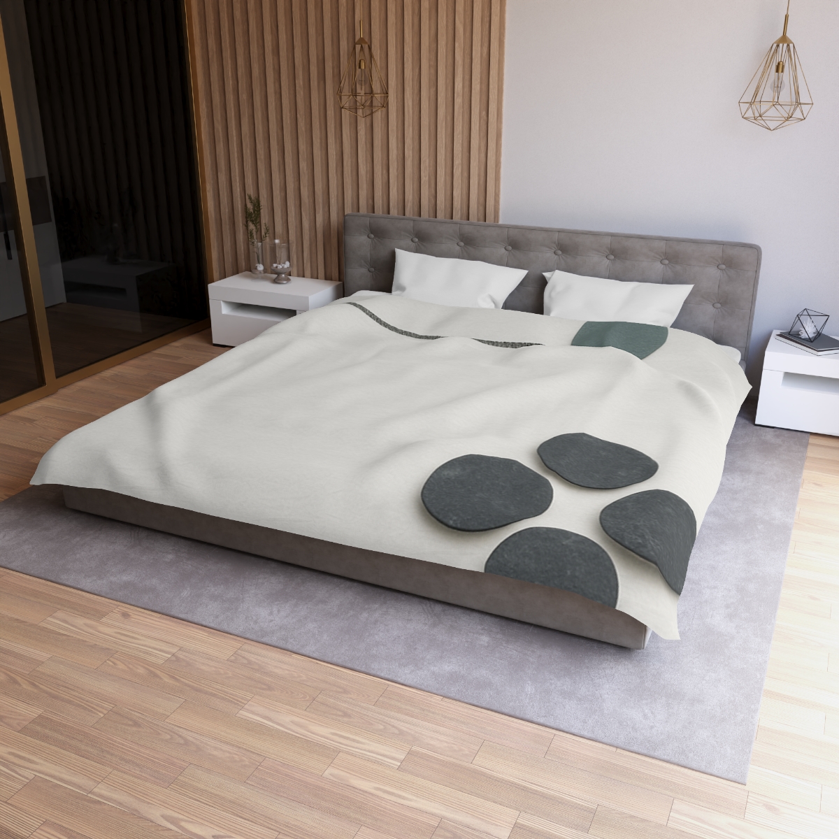 Clustered Dots With Broken Line warm winter duvets