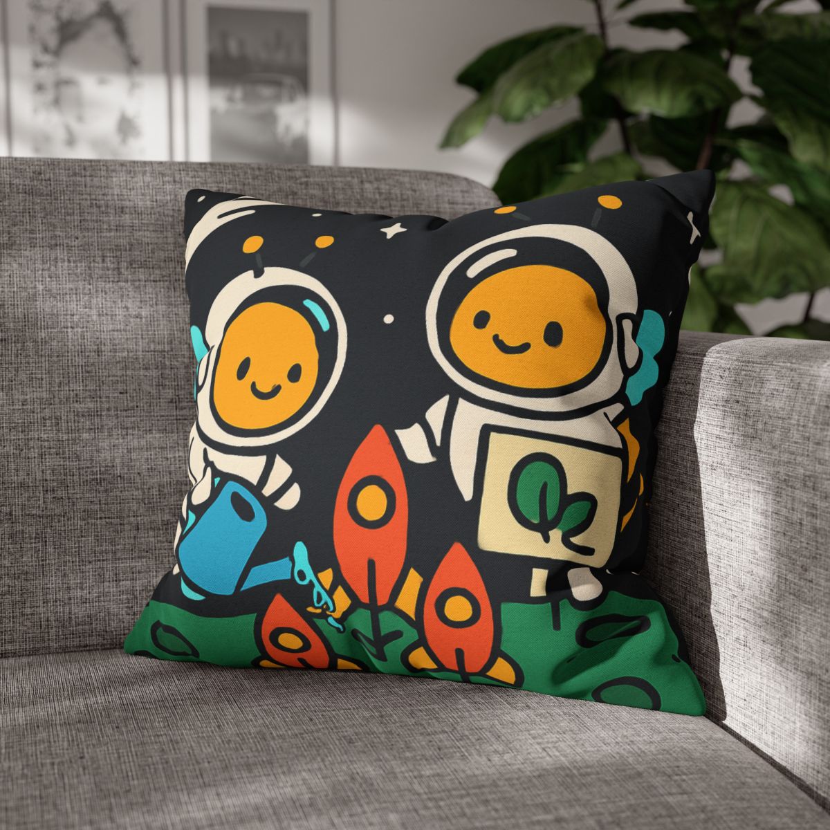 Rocket Garden Of The Bumblebee Astronauts comfortable bedding pillow covers