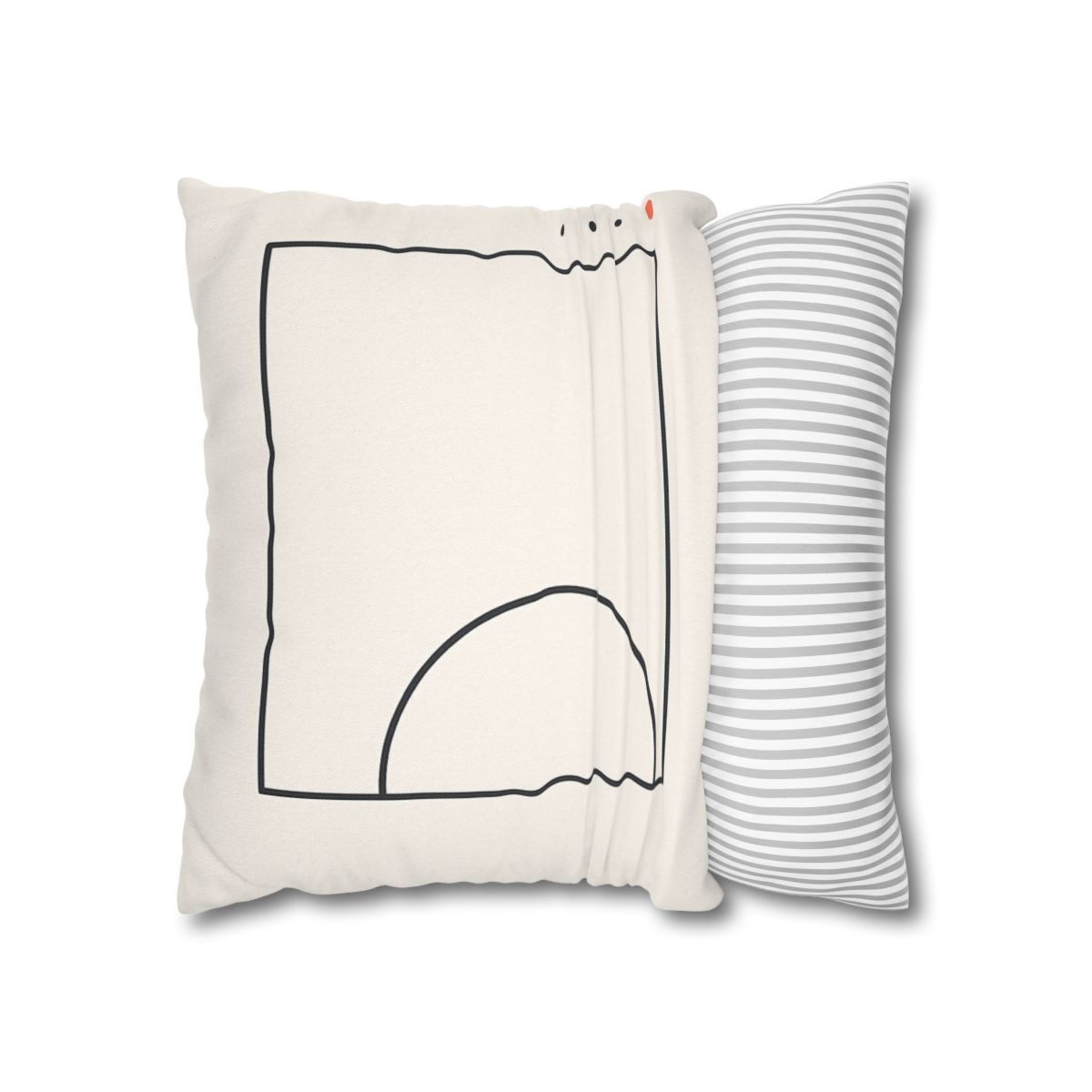 Open Frame With Offset Arc designer print pillow cases