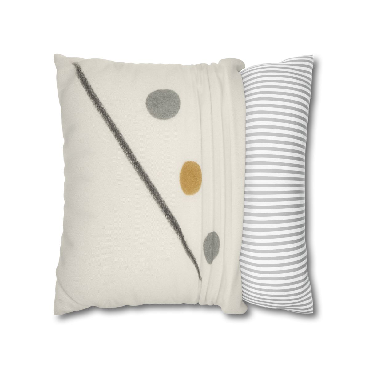 Diagonal Line And Triple Circles designer print pillow cases